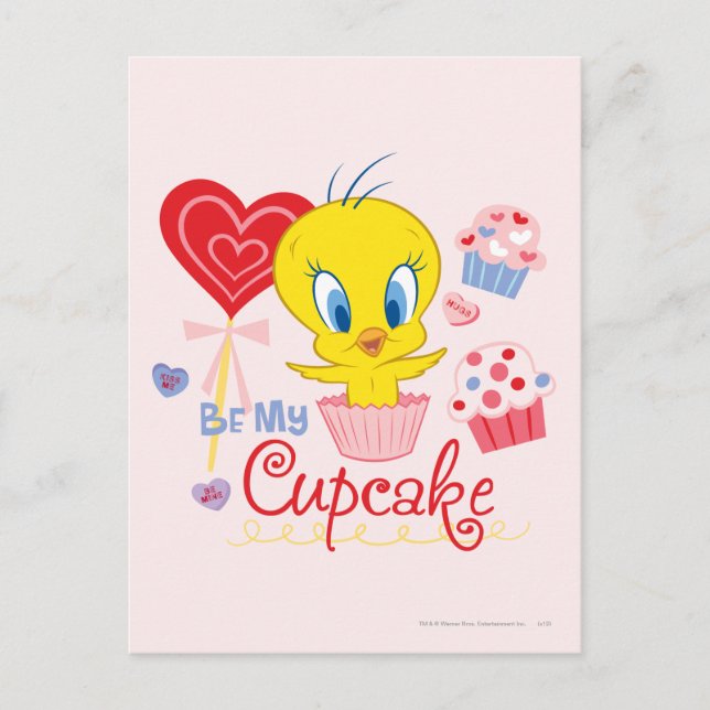 Cartão Postal TWEETY™ Seja meu Cupcake (Frente)