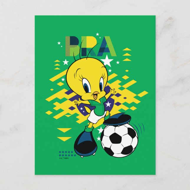 Cartão Postal TWEETY™ Team Brazil Soccer Graphic (Frente)