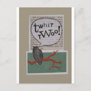 Cartão Postal twhit-twoo