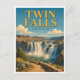 Cartão Postal Twin Falls Idaho Shoshone Falls GeoSaga