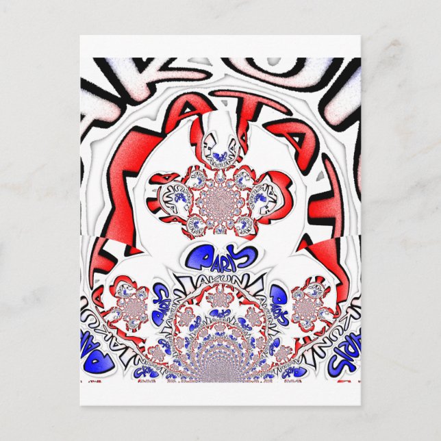 Cartão Postal Twist Francês Hakuna Matata: Mistura Cultural Únic (Frente)