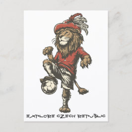 Cartão Postal Two‑Tailed Lion Striker