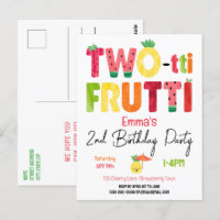 TWO-tti Frutti Cute 2º Aniversário Fruta Tropical