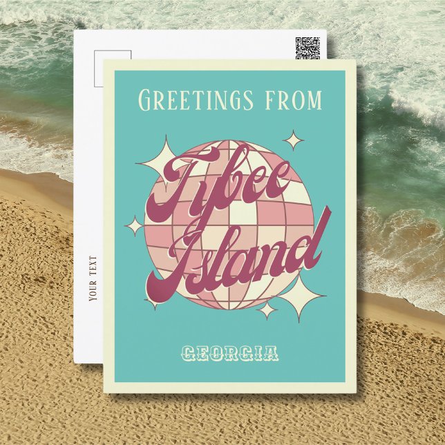 Cartão Postal Tybee Island Georgia Chatham EUA retro Postcard (Criador carregado)