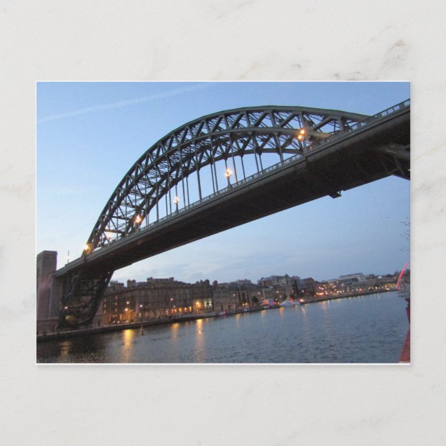 Cartão Postal Tyne Bridge Evening Lights (Frente)