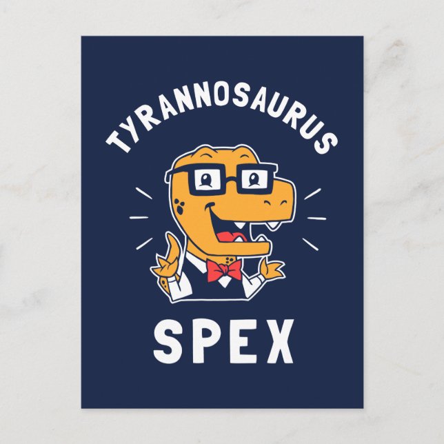 Cartão Postal Tyrannosaurus Spex (Frente)