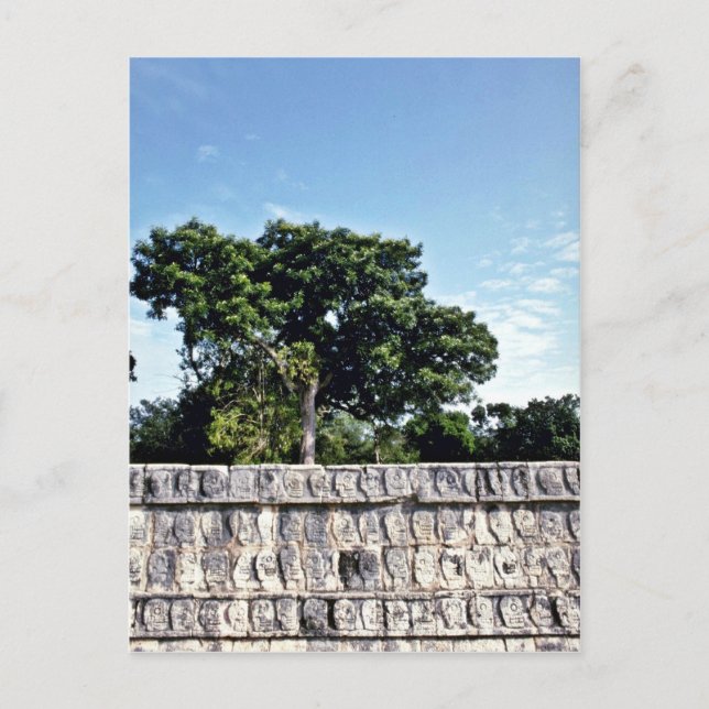 Cartão Postal Tzompantli-Muro De Skulls, Chichen Itza (Frente)