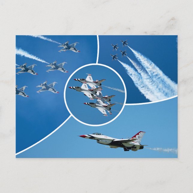 Cartão Postal U.S. Air Force F-16 Thunderbirds (Frente)