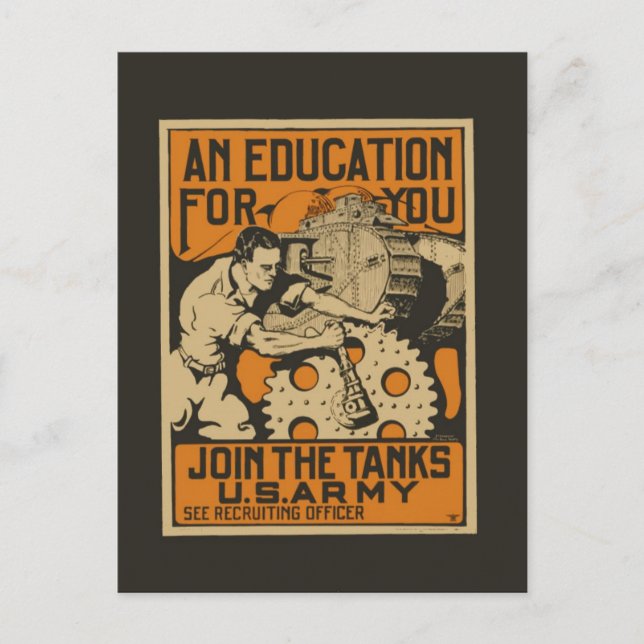 Cartão Postal U.S. Army Recruiting Postcard (Frente)