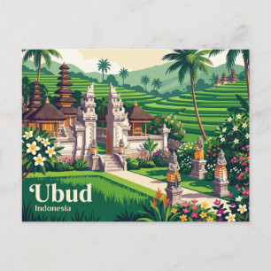 Cartão Postal Ubud Antigo Bali Indonésia