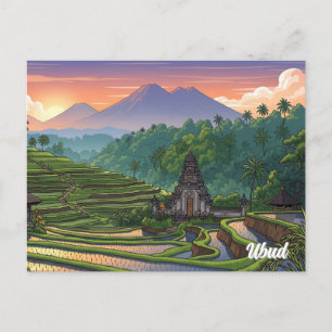 Cartão Postal Ubud Bali Indonesia Viagem