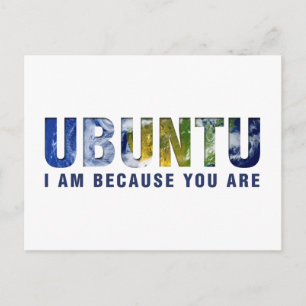 Cartão Postal Ubuntu - Eu sou porque você é