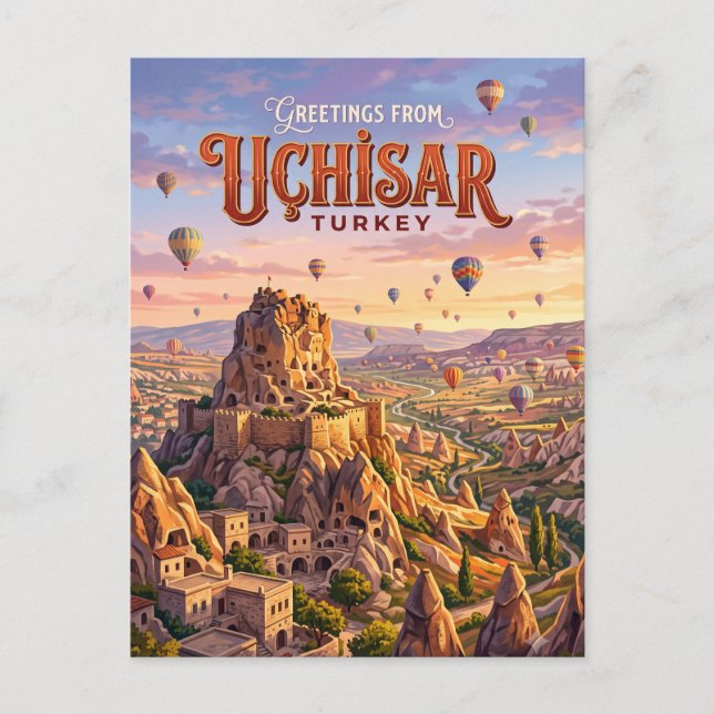 Cartão Postal Uçhisar Turquia (Frente)