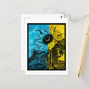 Cartão Postal Ucrânia Girassol