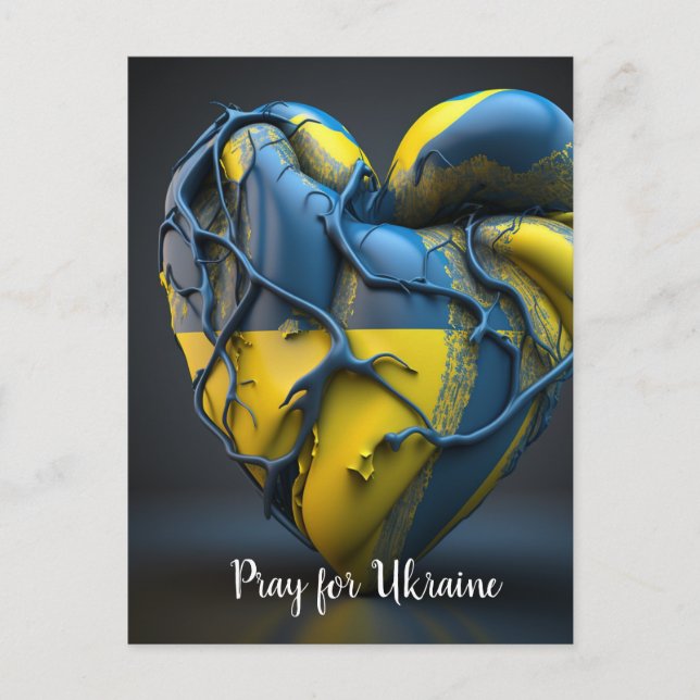 Cartão Postal Ucrânia Heart (Frente)