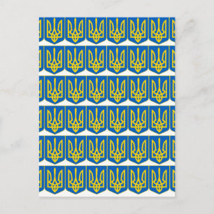 Cartão Postal Ucraniano Tryzub