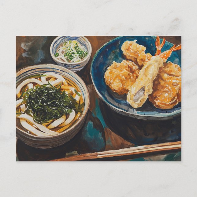Cartão Postal Udon e Camarão (Frente)