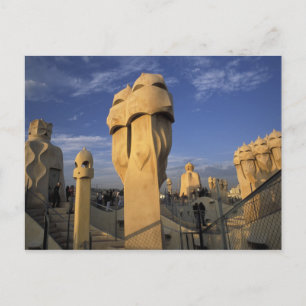 Cartão Postal UE, Espanha, Catalunha, Barcelona. Antonio Gaudi's