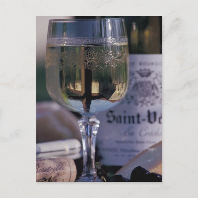 Cartão Postal UE, França, Chablis, Vinho local (Frente)