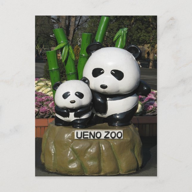 Cartão Postal Ueno Zoo Panda Sinal (Frente)