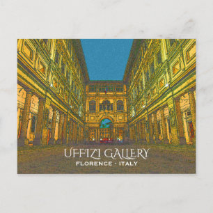 Cartão Postal Uffizi Gallery, Florence, Itália