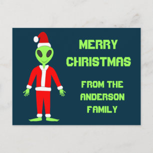 Cartão Postal UFO Ho Pai alienígena Natal Personalizado