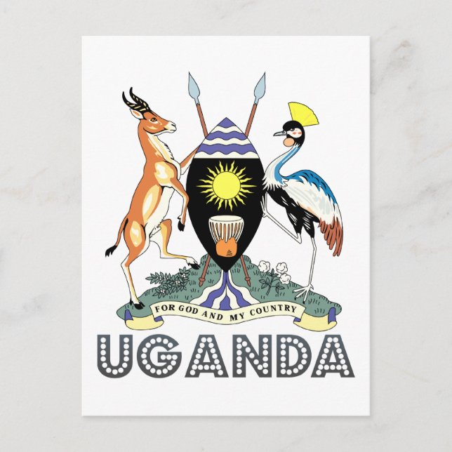 Cartão Postal Uganda Emblem (Frente)