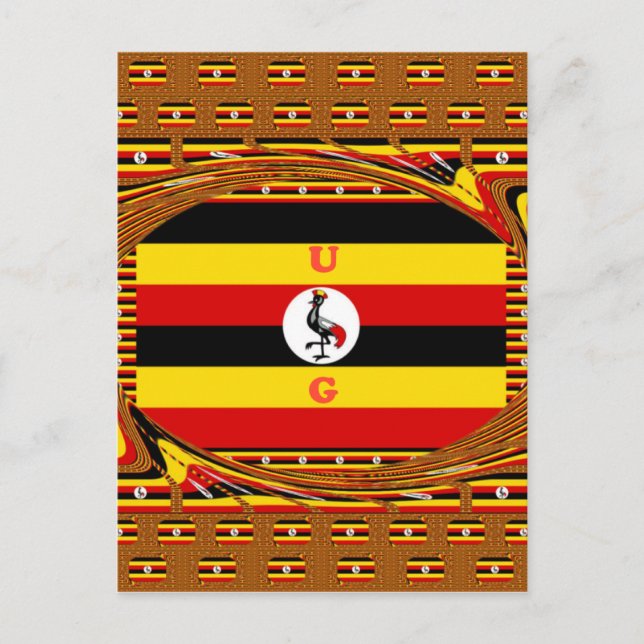 Cartão Postal Uganda: o Pérola da África - Impressão de Arte (Frente)