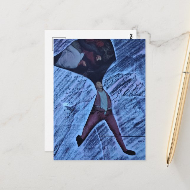 Cartão Postal Ugh Computation Math Mixed Media Collage (Frente/Verso In Situ)