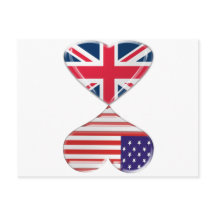 UK e EUA Hearts Flag Art