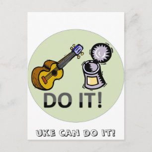 Cartão Postal Uke can do it!