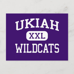 Cartão Postal Ukiah - Wildcats - Segundo grau - Ukiah California