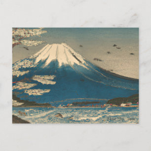 Cartão postal Ukiyo-e Mount Fuji Japan