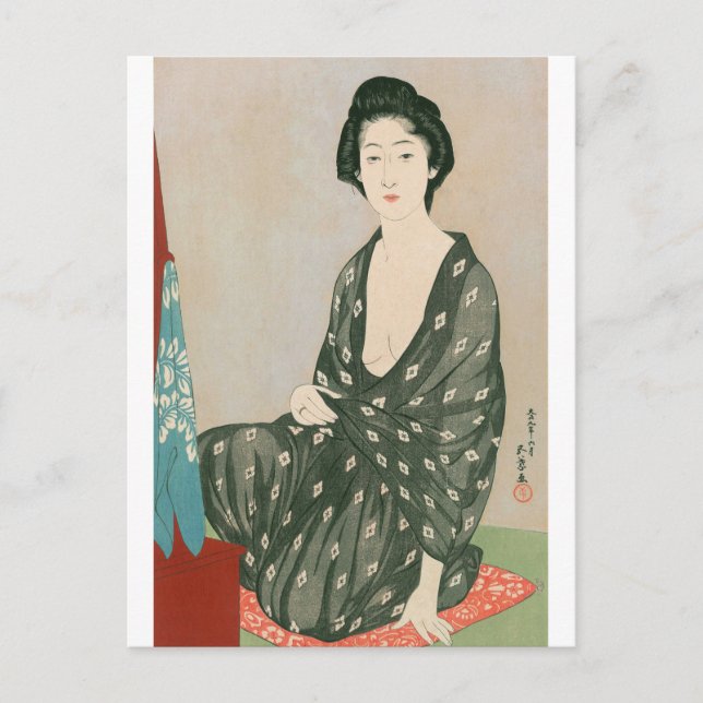 Cartão Postal Ukiyoe [Goyo] Mulher de roupas de verão (Frente)