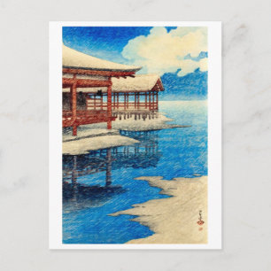 Cartão Postal ukiyoe [hasui] A08 Neve sob Céus Limpos