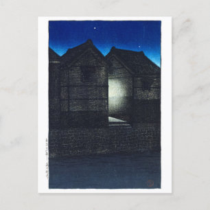 Cartão Postal ukiyoe - hasui - C04 - Shinkawa Rive à Noite -