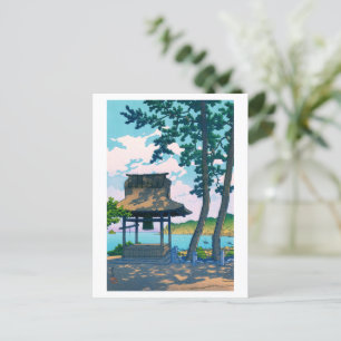 Cartão Postal ukiyoe hasui Nº49 Templo Shogetsuin em Ito, Izu