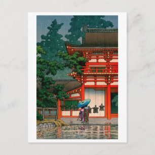 Cartão Postal ukiyoe hasui Nº62 Santuário Kasuga em Nara