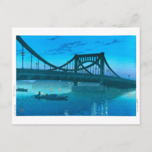 Cartão Postal ukiyoe - hasui - Nº 11 Ponte Kiyosu -