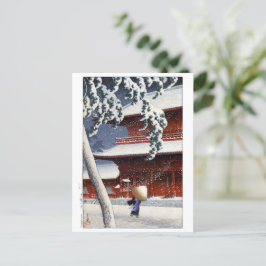 Cartão Postal ukiyoe hasui n04 Templo Zōjō-ji em Shiba