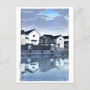 Cartão Postal ukiyoe hasui n09 Matsue, Izumo (Dia da Nuvem)