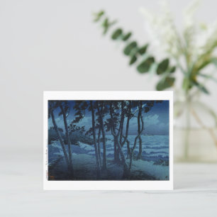 Cartão Postal ukiyoe hasui n10 Hinomisaki em Izumo