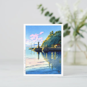 Cartão Postal Ukiyoe hasui n11 Manhã em Mihogaseki em Izumo