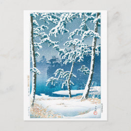 Cartão Postal ukiyoe - hasui - No.13 Senzoku Pond -