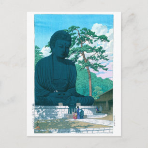 Cartão Postal ukiyoe - hasui - No.1 O Buda Excelente de Kamakura