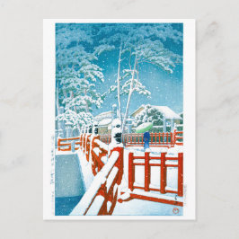 Cartão Postal ukiyoe - hasui - No.24 Ponte Yakumo no Nagata.