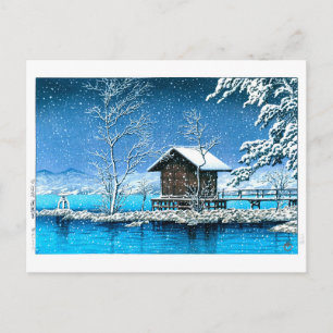 Cartão Postal ukiyoe - hasui - No.28 Shrine Kansanomiya em ...