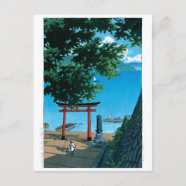 Cartão Postal ukiyoe - hasui - No.32 Chuzenji, Utagahama -