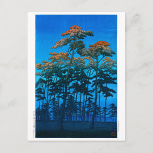 Cartão Postal ukiyoe - hasui - No.46 Hikawa Park em Omiya -