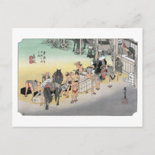 Cartão Postal ukiyoe Hiroshige Nº22 Fujieda